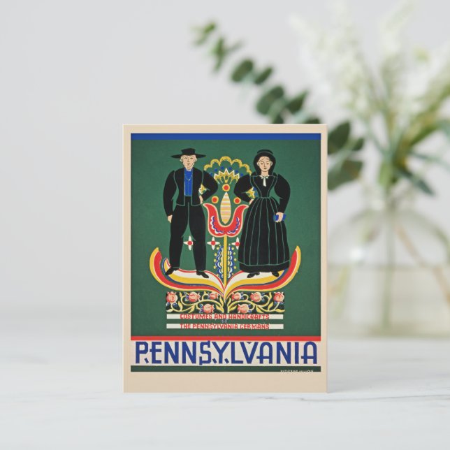 Pennsylvania, vintage reseplateral, vykort (Stående Fram)