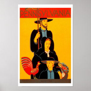 Pennsylvania vintage resor poster