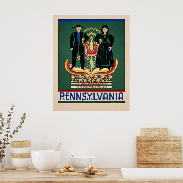 Pennsylvania, vintage travel poster, poster (Kök)