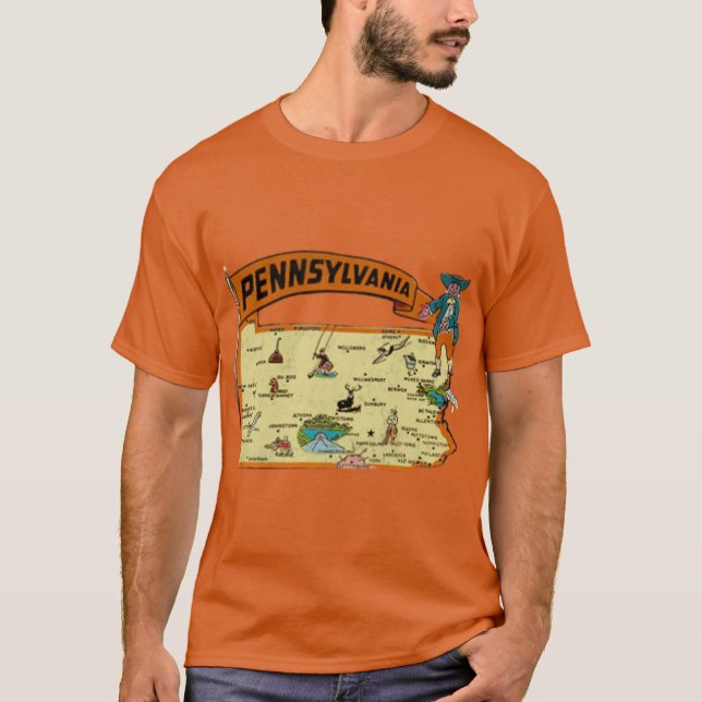 Pennsylvania - Vintage Turism T Shirt (Framsida)
