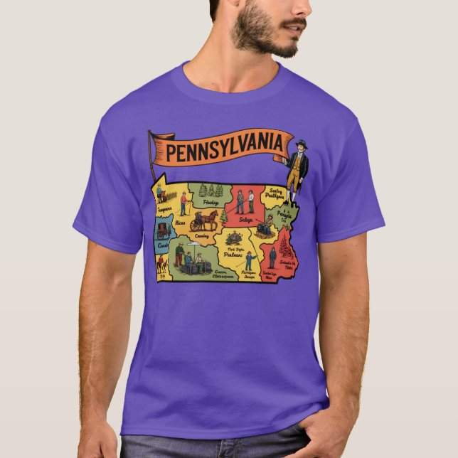 Pennsylvania - Vintage Turism T Shirt (Framsida)