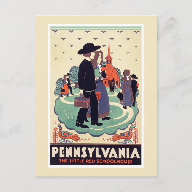 Pennsylvania Vintage vykort (Framsida)