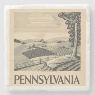 Pennsylvania - Vintage WPA Poster - Jordbruk och F Stenunderlägg