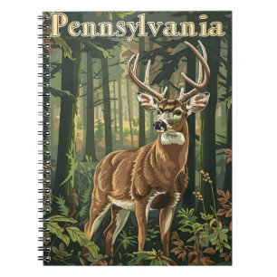Pennsylvania Vitskalig hjort Anteckningsbok