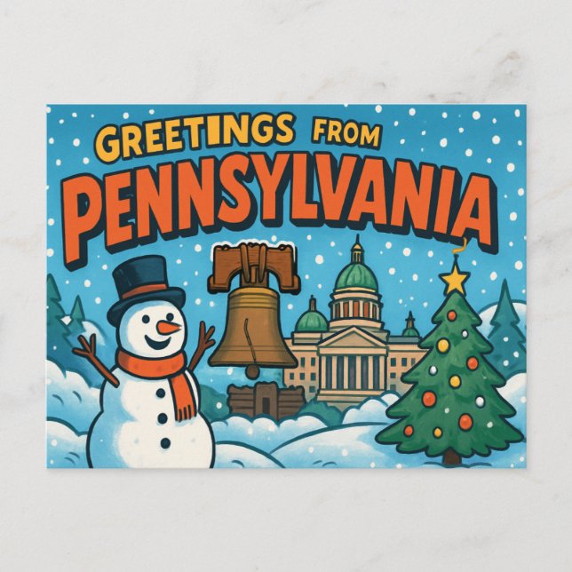 PENNSYLVANIA Vykort (Framsida)