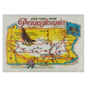 Pennsylvania vykortskarta