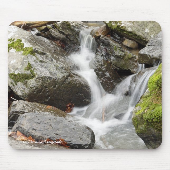 Pennsylvania Waterfall Boulders Mousepad Musmatta (Framsidan)