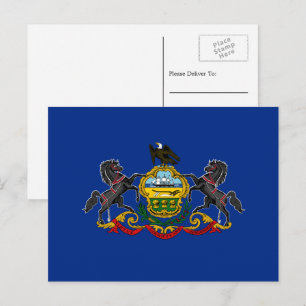 Pennsylvaniaflagga, Flagga för Pennsylvania Vykort