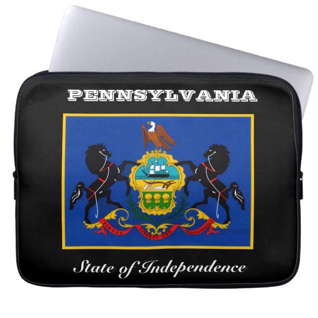 Pennsylvaniaflagga Laptop Fodral (Framsidan)