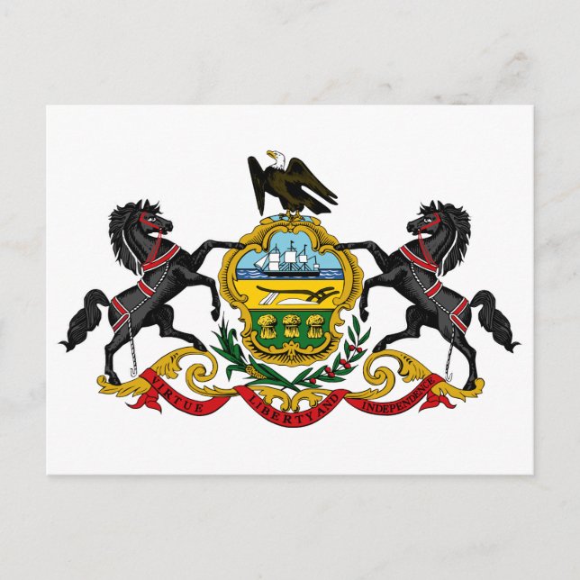 Pennsylvaniaflagga Vykort (Framsida)