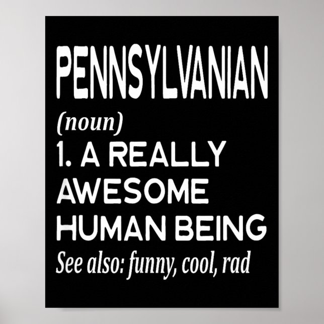 Pennsylvanian Pennsylvania Pa Philly Philadelphia  Poster (Framsidan)