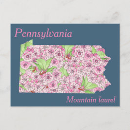 Pennsylvanias delstat Flower Collage Karta Vykort