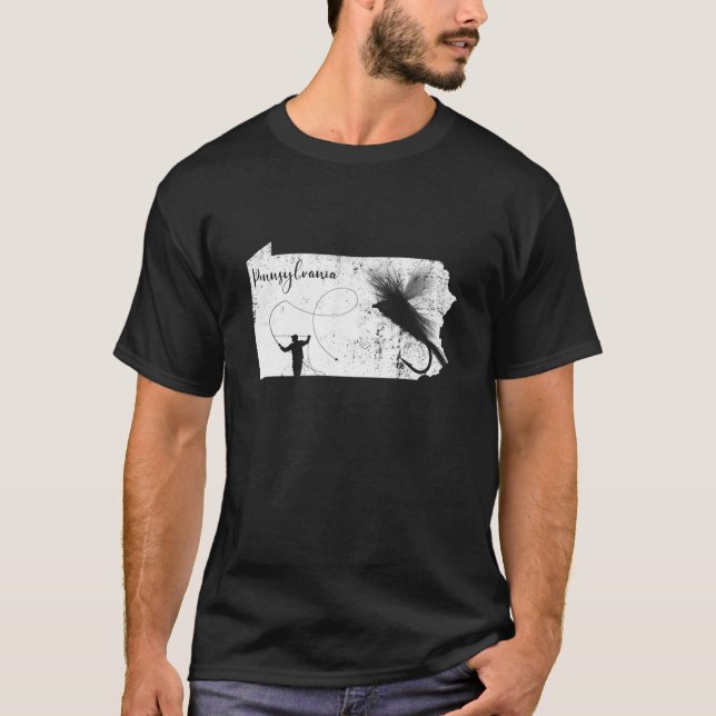 Pennsylvanias flygfiske Brook Trout Distress T Shirt (Framsida)