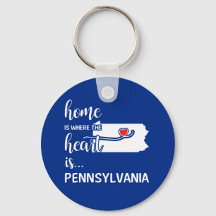 Pennsylvanias hem är där hjärtat finns nyckelring