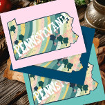 Pennsylvanias stat Karta beskrev feta färgämnen Vykort<br><div class="desc">Kolla in det här färgfulla tillståndet karta teckning. Besök min butik för mer stater och fler matchande artiklar!</div>