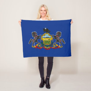 Pennsylvanias statsflagga fleecefilt
