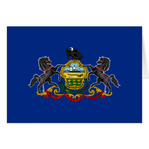 Pennsylvanias statsflagga hälsningskort