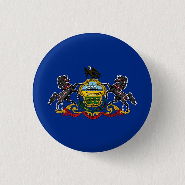 Pennsylvanias statsflagga knapp (Framsida)
