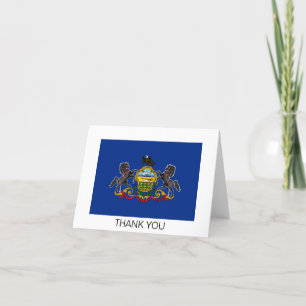 Pennsylvanias statsflagga tack kort