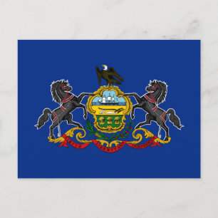 Pennsylvanias statsflagga vykort