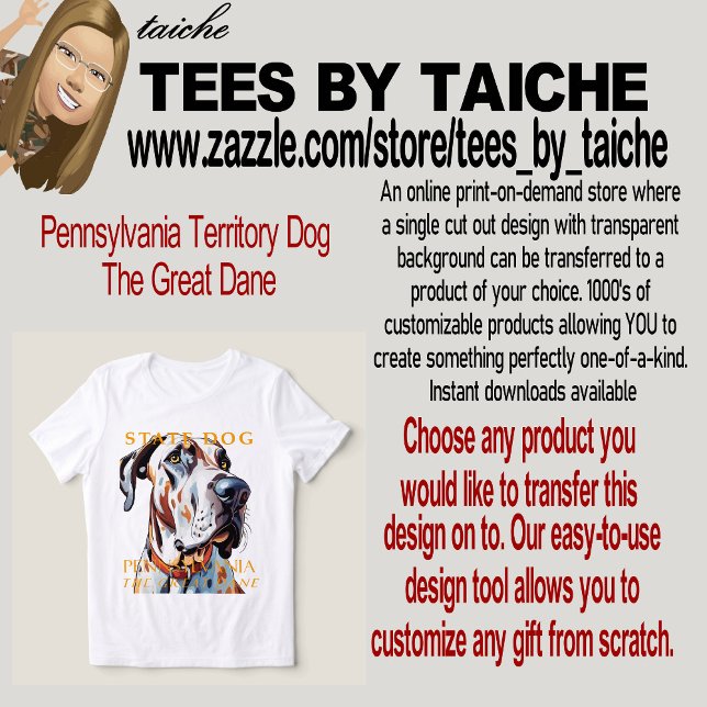 Pennsylvanias territorium Hund Great dane T Shirt (Skapare uppladdad)