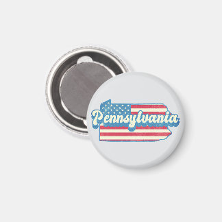 Pennsylvaniastaten Karta som illustreras med USA f Magnet