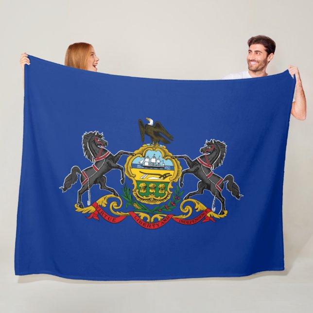 Pennsylvaniavlagga Fleecefilt (På plats)