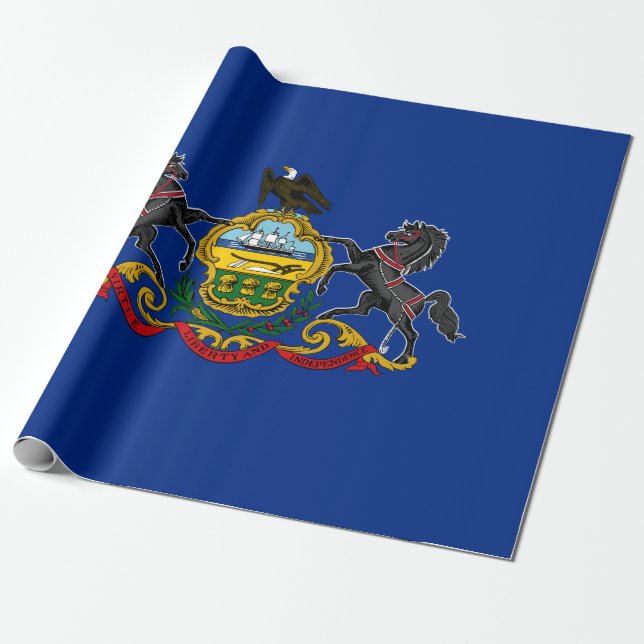 Pennsylvaniavlaggen Presentpapper (Utrullad)