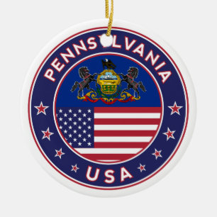 Pennsylvanidekal, telefonfodral, påse julgransprydnad keramik