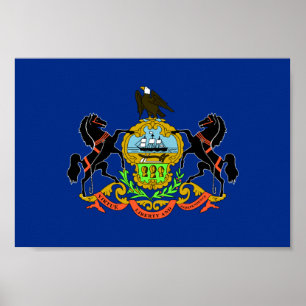 Pennsylvanien-Flagga Poster
