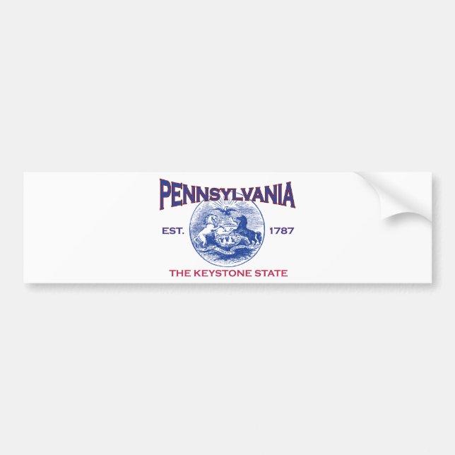 PENNSYLVANIEN - Nyckelstensläget Bildekal (Framsidan)
