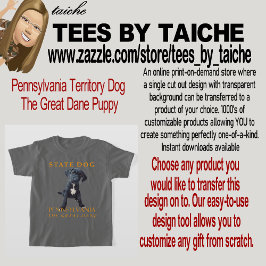 Pennsylvaniens territorium Hund Puppy Great dane T Shirt