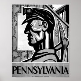 Pennsylvaniskt kol Poster WPA 1938 Poster