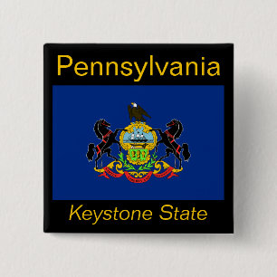 Pennsylvansk Flagga Button Knapp