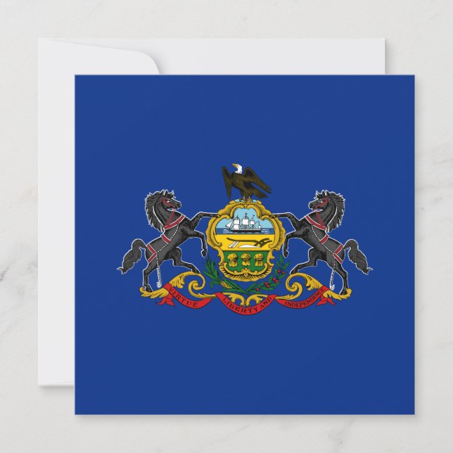 Pennsylvansk Flagga Kort (Framsida)