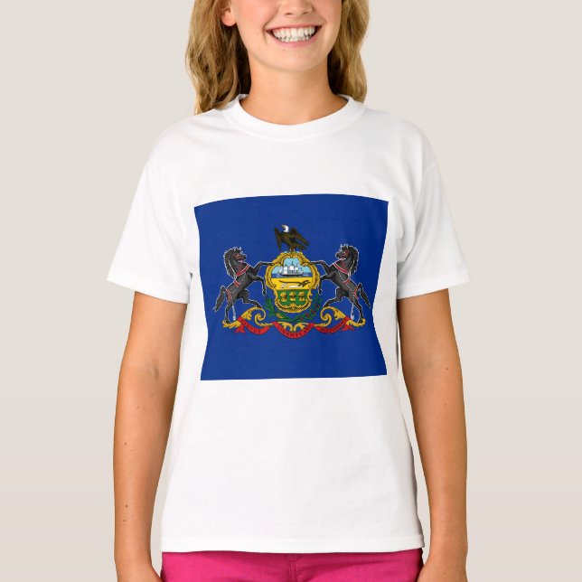Pennsylvansk Flagga T Shirt (Framsida)