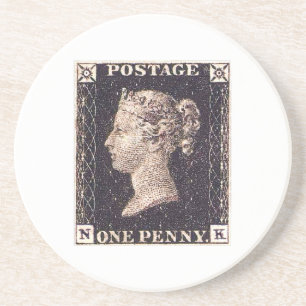 Penny Black Postage Frimärke Underlägg Sandsten