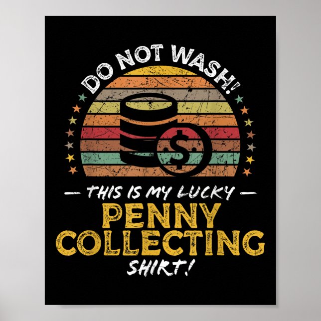 Penny Collector Funny Coin Samting Quote Graphi Poster (Framsidan)