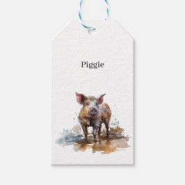Penny den lekfulla smågrisen, beställning presentetikett