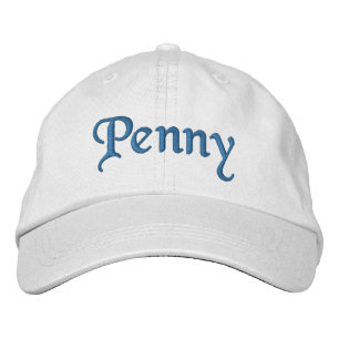 Penny Embroiderad baskåpa / Hat Blue Broderad Keps