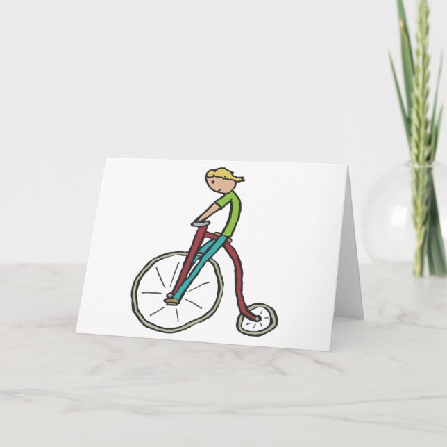 Penny-farthing Bicycle Kort (Framsida)