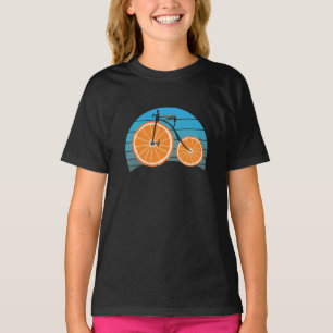 Penny Farthing Bicycle Orange Hjul T Shirt