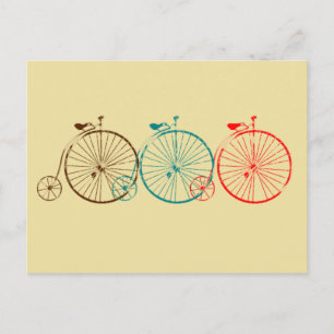 Penny Farthing Bicycles Vykort