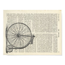 Penny Farthing Bok Page Art