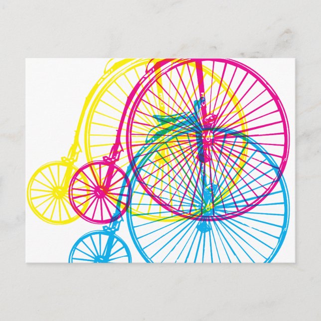 Penny Farthing CMYK Vykort (Framsida)