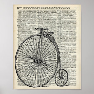 Penny Farthing-cykel Poster