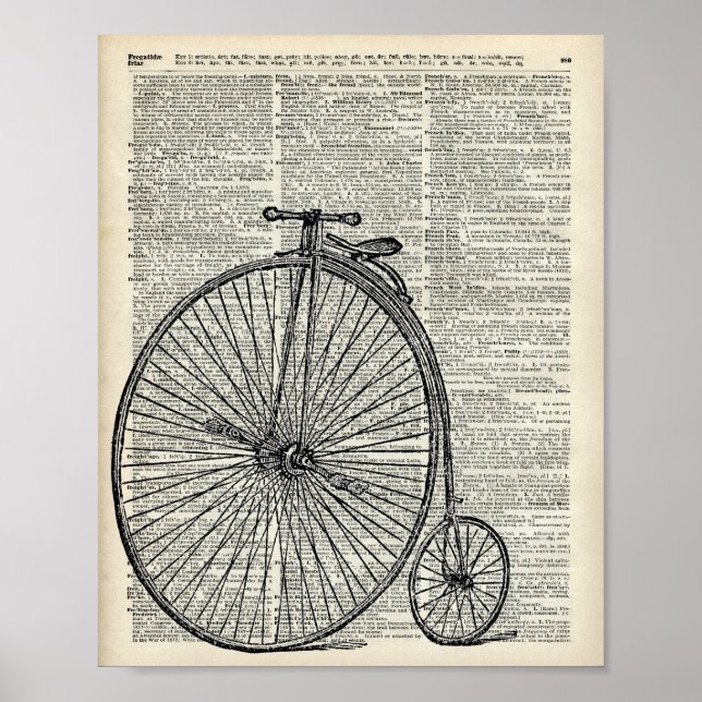 Penny Farthing-cykel Poster (Framsidan)