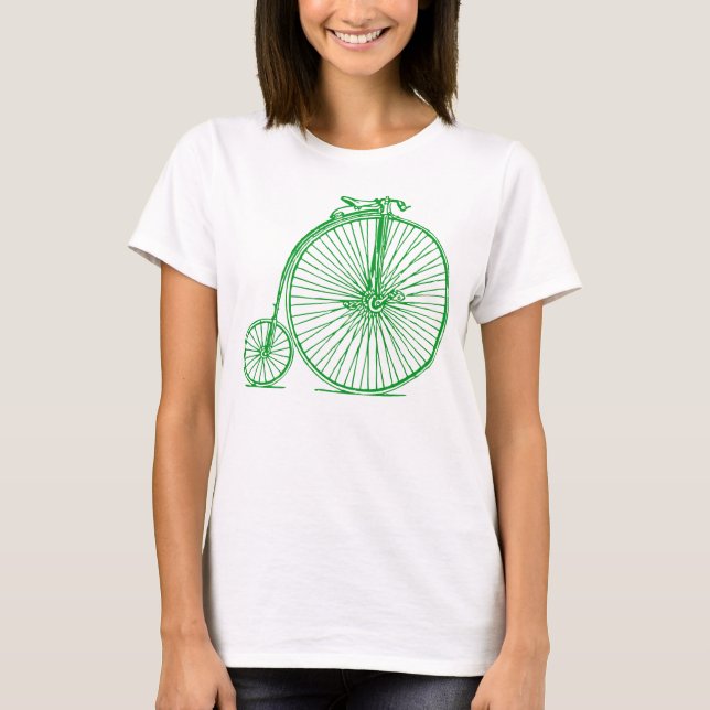 Penny Farthing - Grass Grönt Tee Shirt (Framsida)