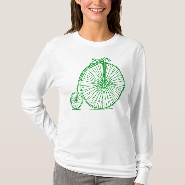 Penny Farthing - Grass Grönt Tee Shirt (Framsida)