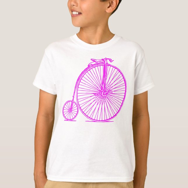 Penny Farthing - Magenta T Shirt (Framsida)